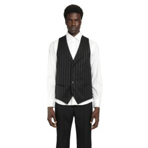 Ann Demeulemeester Juikko Striped Satin Waistcoat