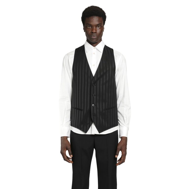 Ann Demeulemeester Juikko Striped Satin Waistcoat