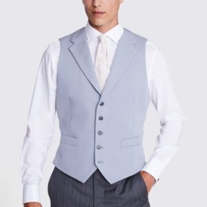 Moss Tailored Fit Grey Morning Waistcoat