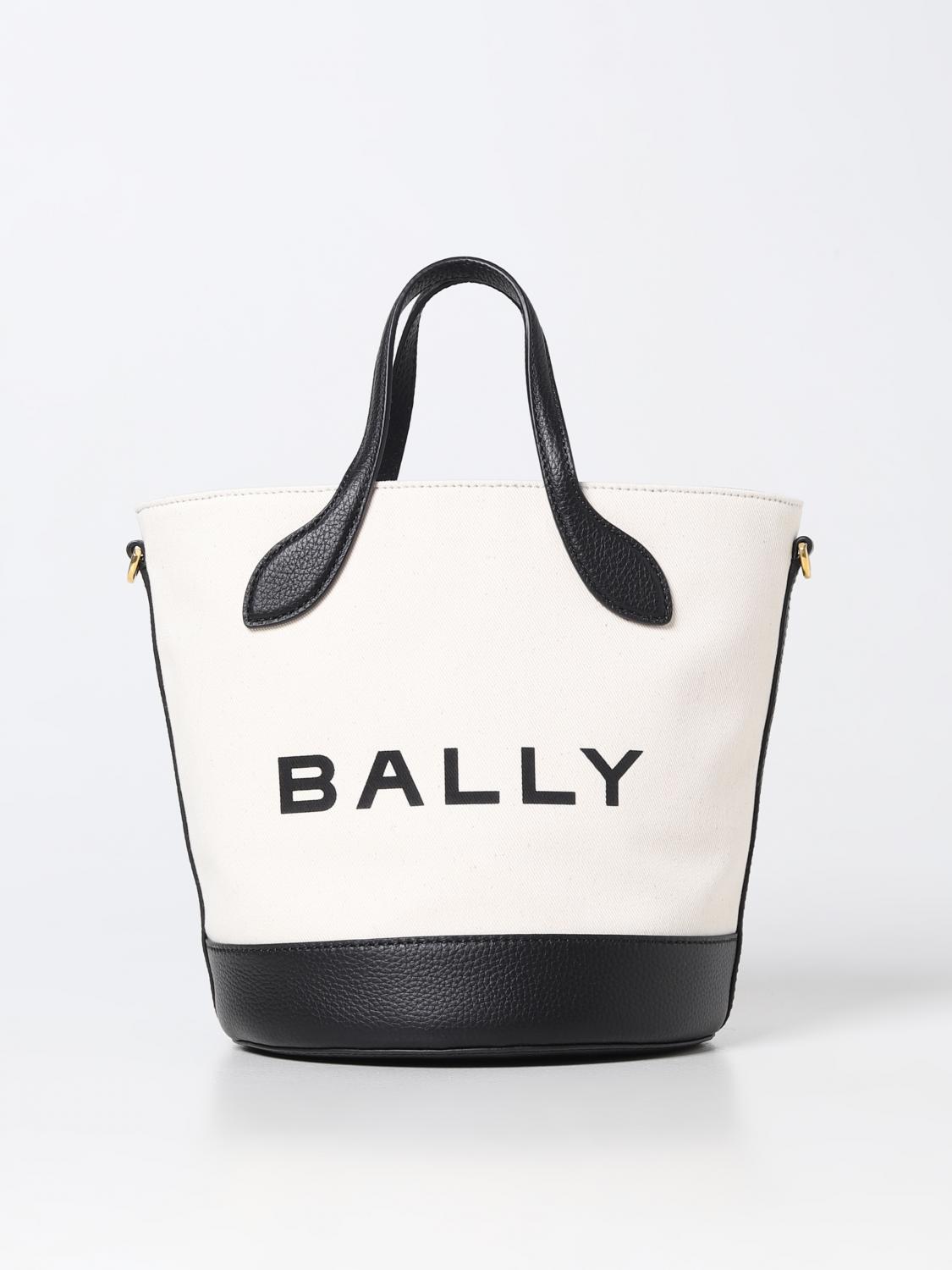 BALLY bag in canvas and grained leather