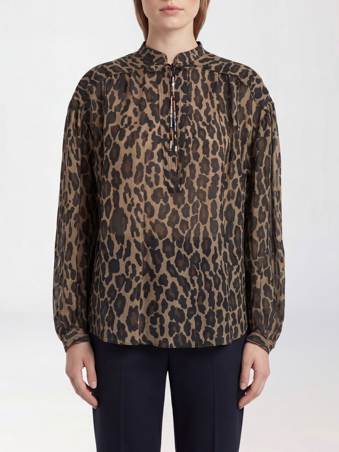 BAZAR DELUXE Printed Viscose Blouse
