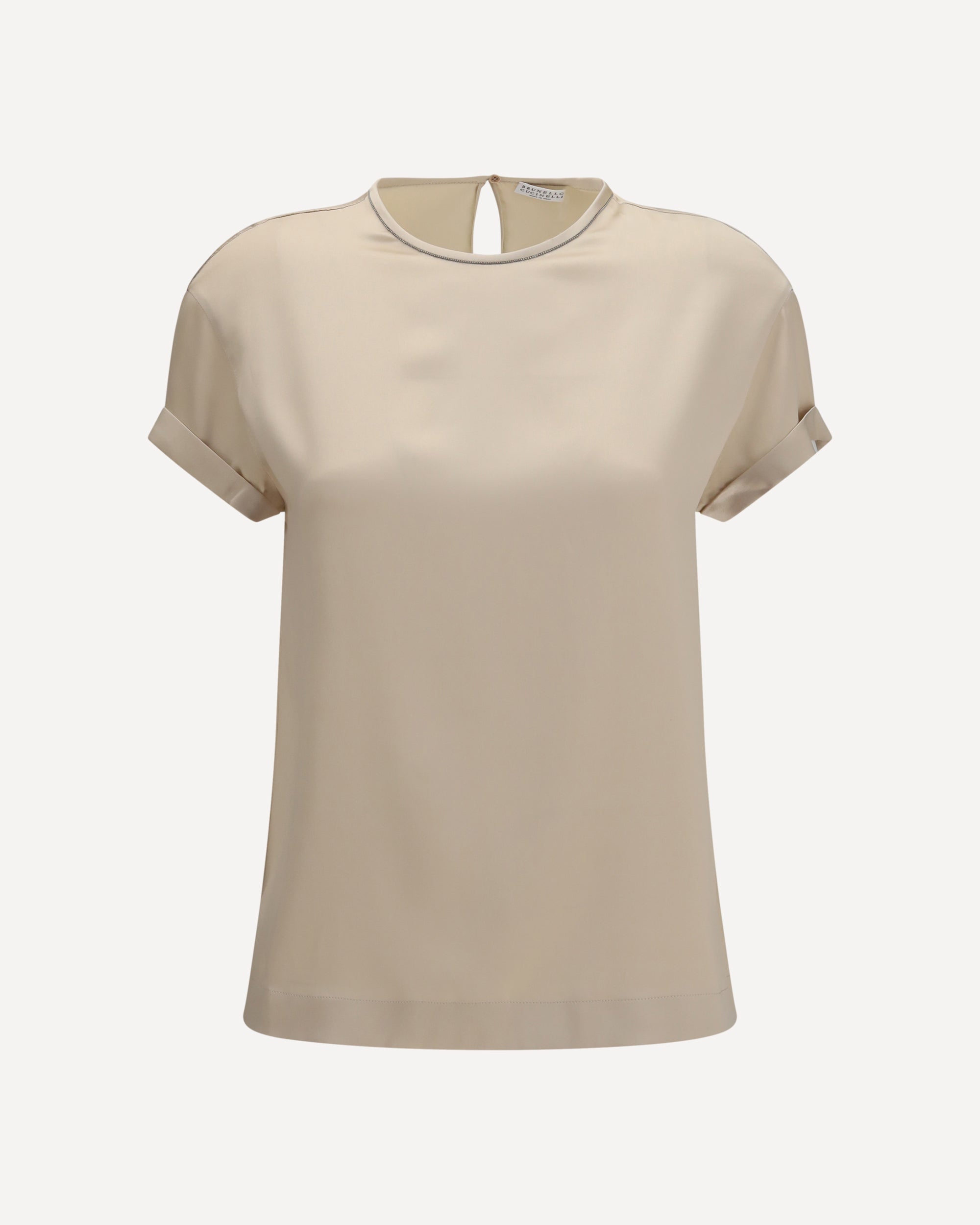 BRUNELLO CUCINELLI Silk Blouse with monili chain Female L