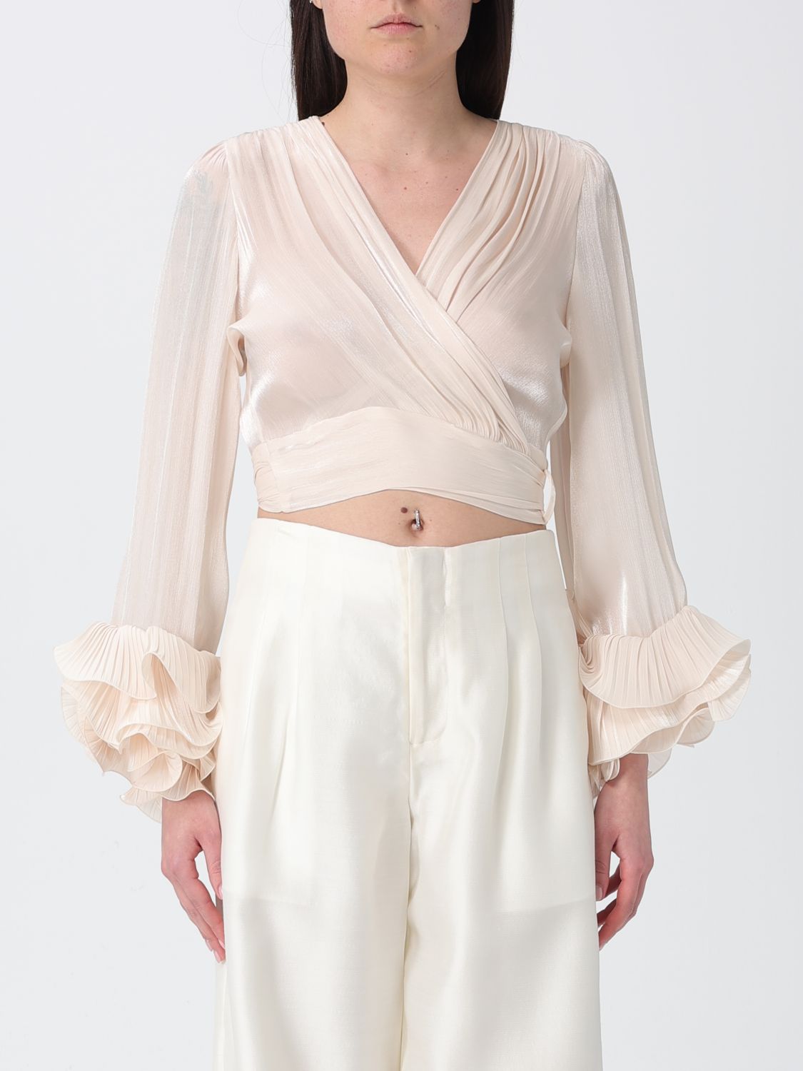 H COUTURE Blouse with Ruffled Sleeves