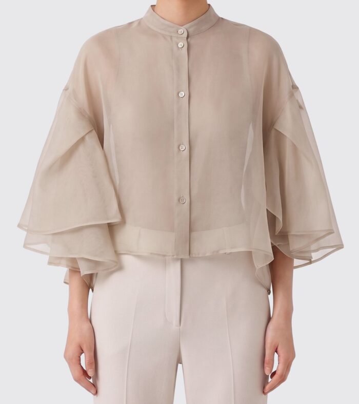 Max Mara Silk Cape Blouse