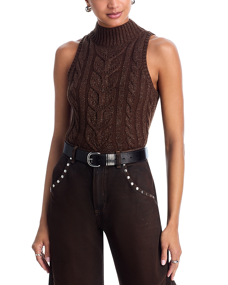 L’Agence Bellini Cable Knit Sleeveless Sweater