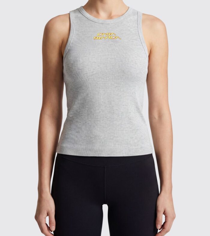 CASABLANCA Sleeveless Sports Cotton Top with Embroidered Logo