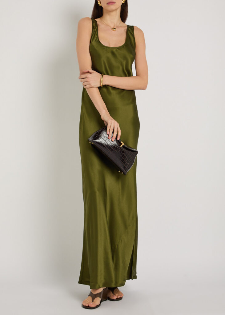 REFORMATION Pamela silk maxi slip dress